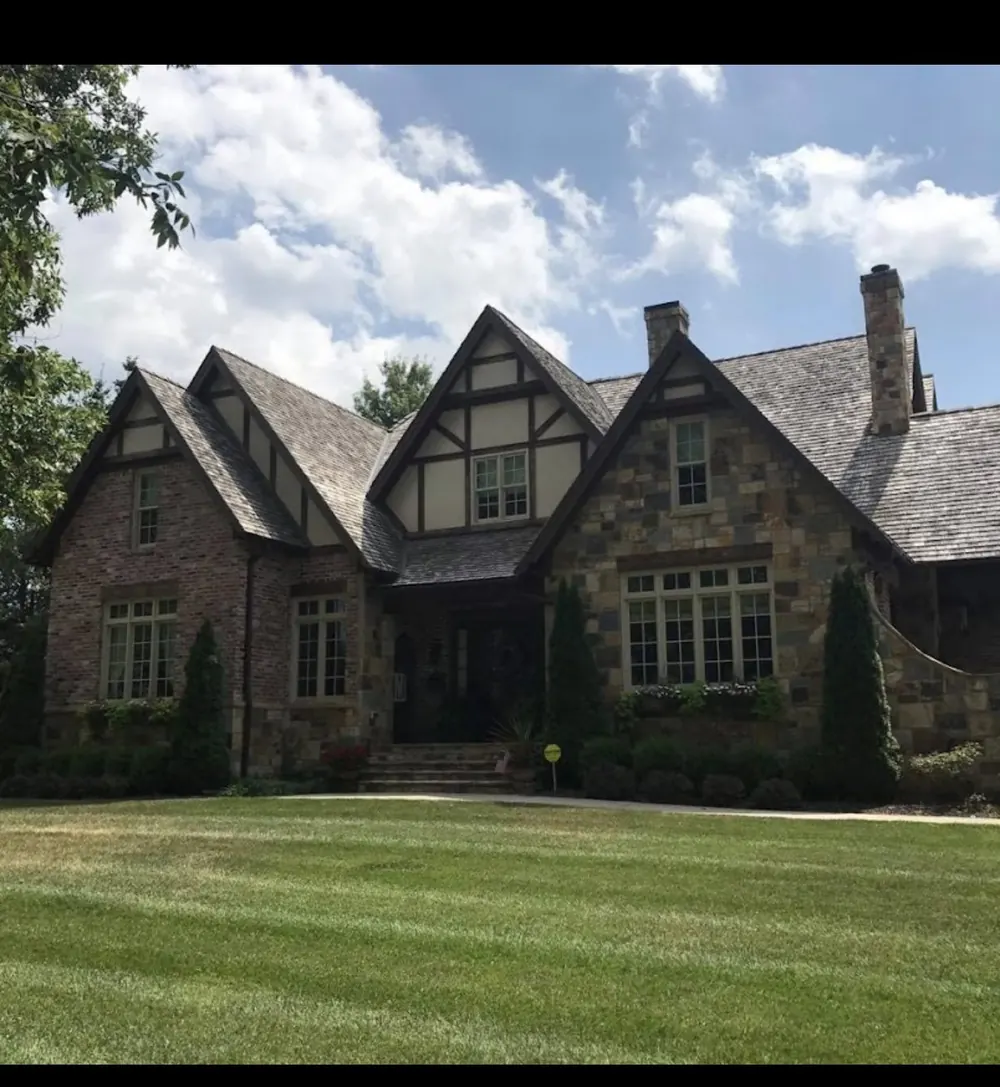 Tudor stone home exterior painting Lexington KY